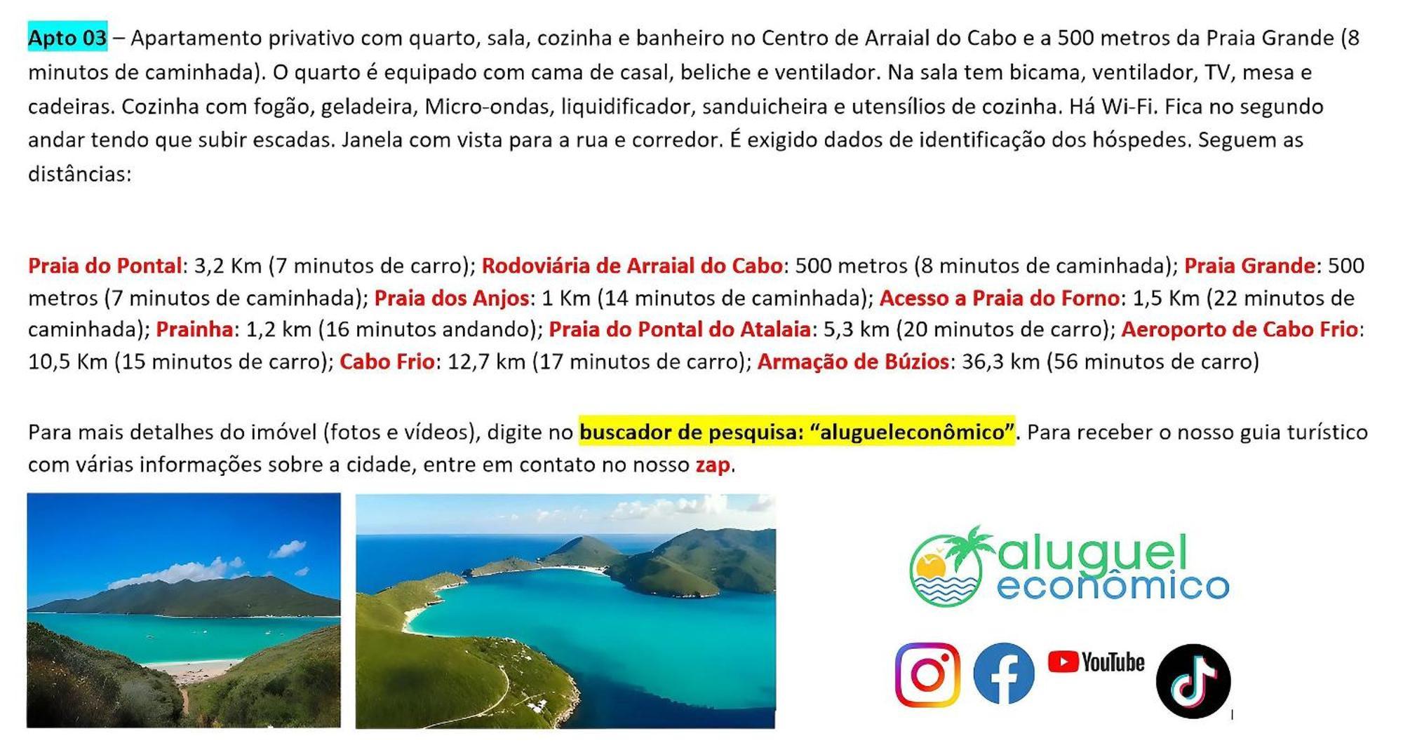 Arraial Do Cabo - Brisas Do Farol - Aluguel Economico Apartment Exterior foto