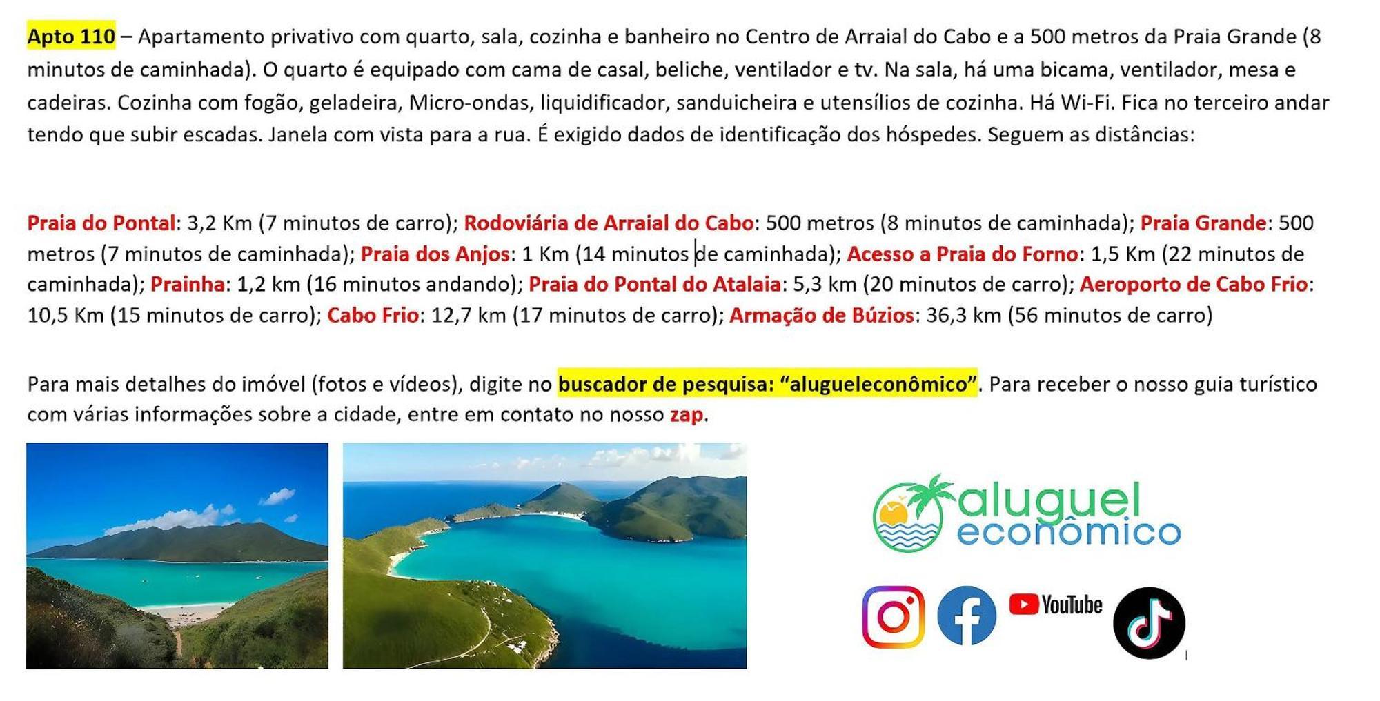 Arraial Do Cabo - Brisas Do Farol - Aluguel Economico Apartment Exterior foto