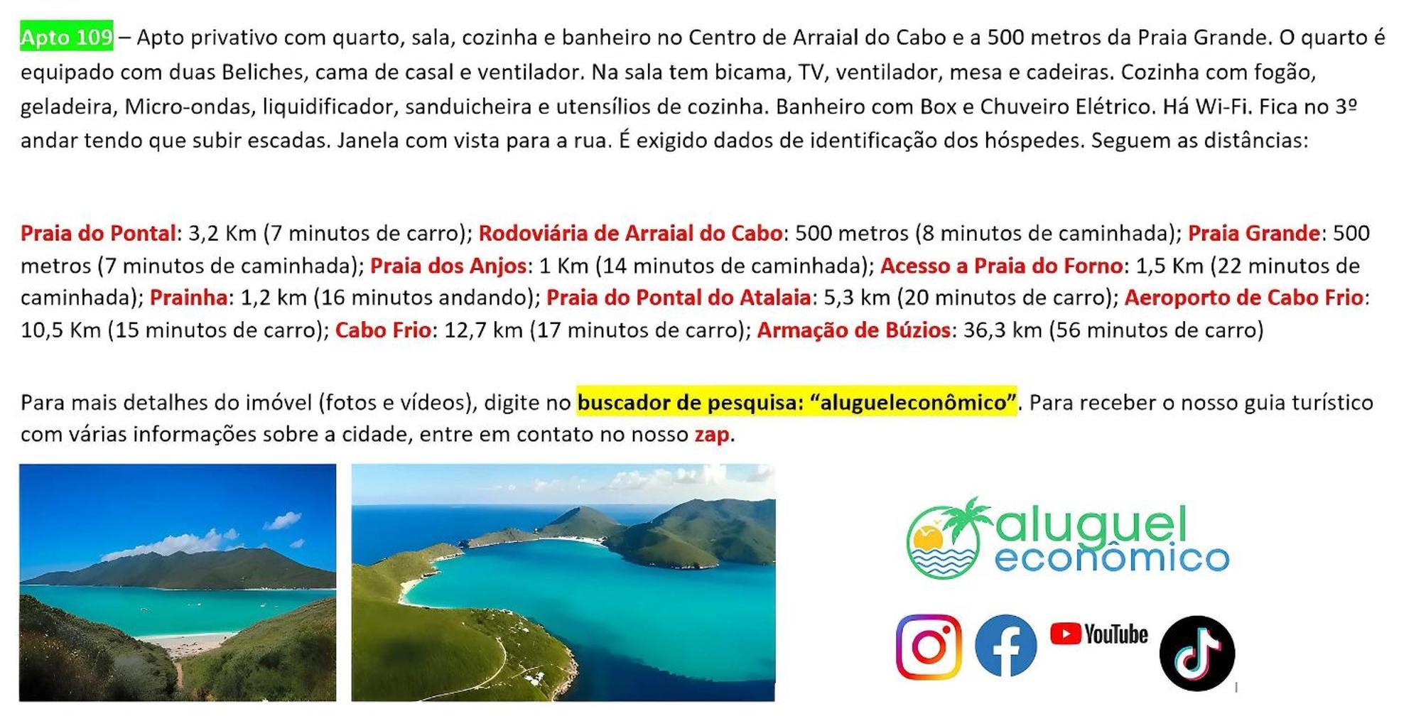 Arraial Do Cabo - Brisas Do Farol - Aluguel Economico Apartment Exterior foto