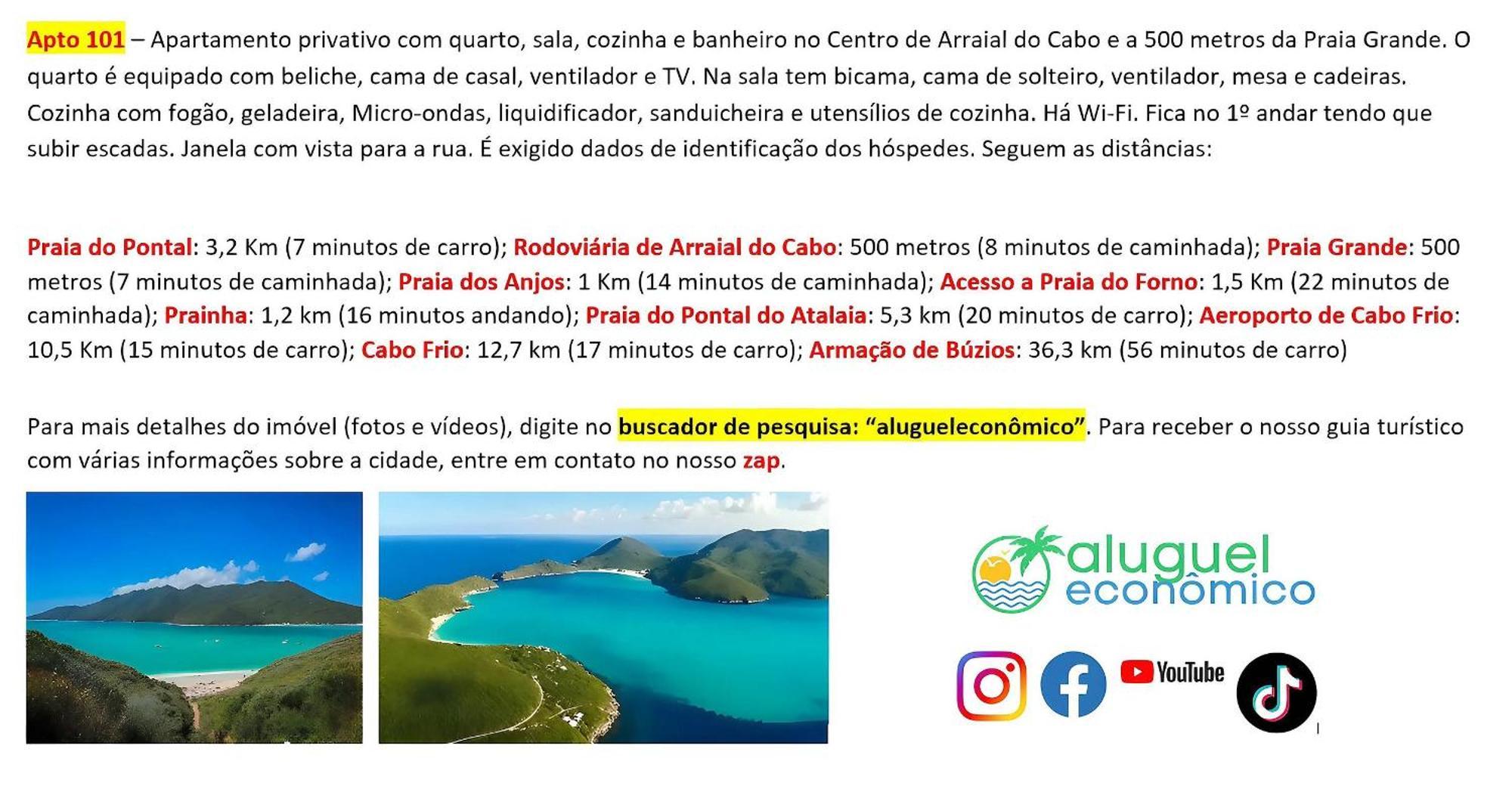 Arraial Do Cabo - Brisas Do Farol - Aluguel Economico Apartment Exterior foto