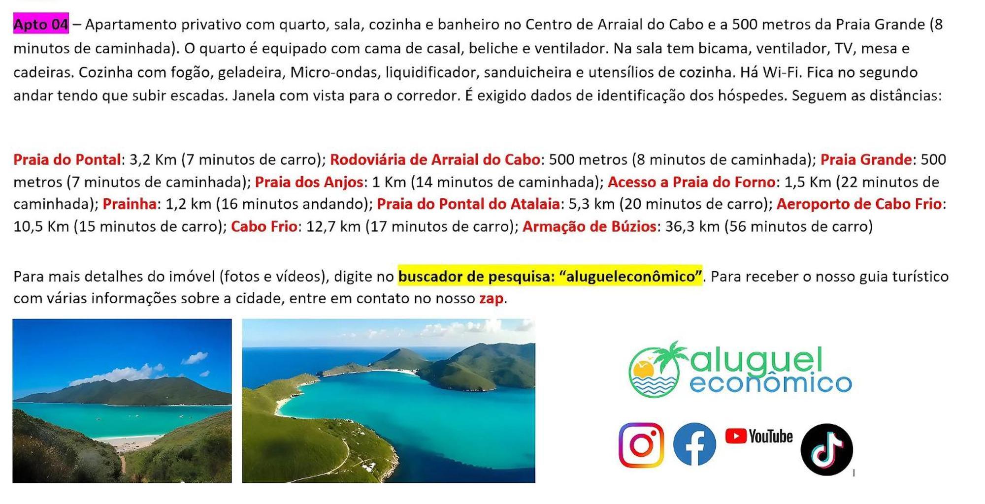 Arraial Do Cabo - Brisas Do Farol - Aluguel Economico Apartment Exterior foto