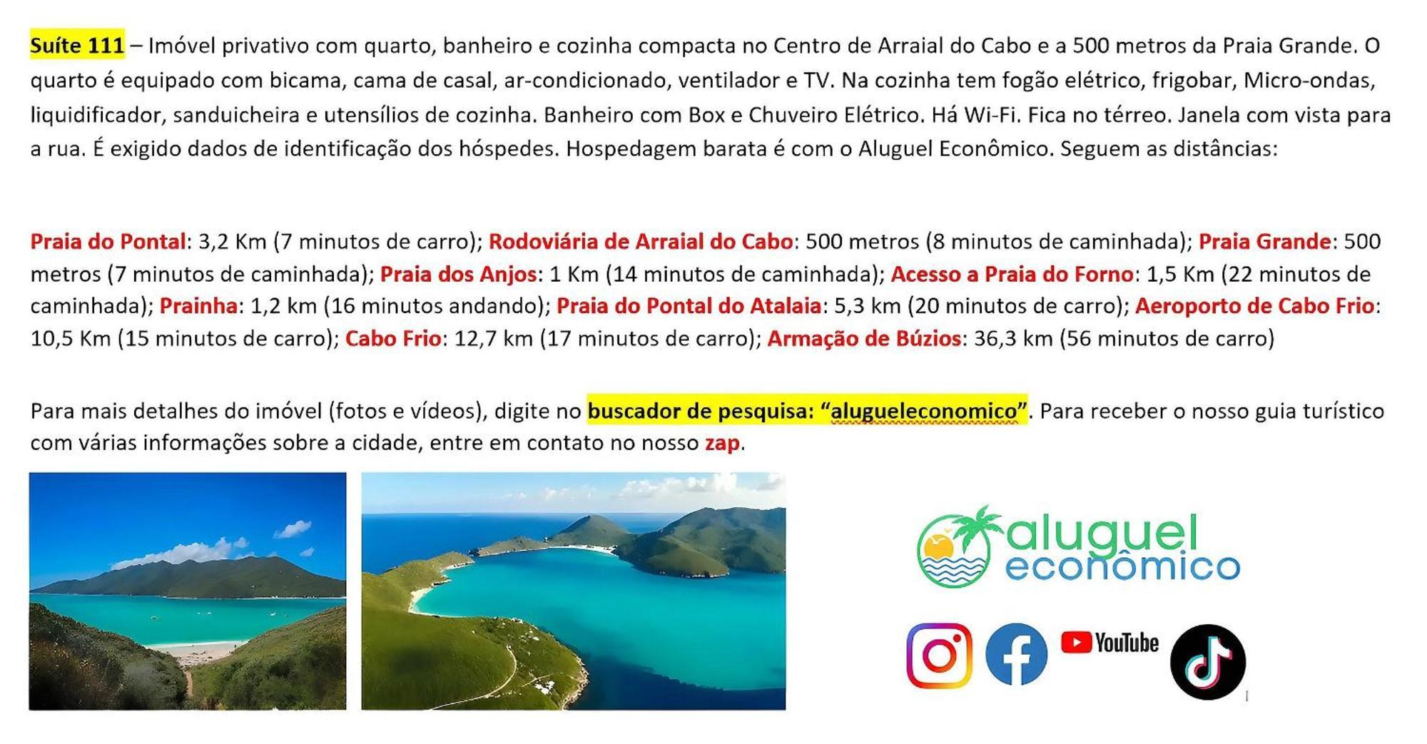 Arraial Do Cabo - Brisas Do Farol - Aluguel Economico Apartment Exterior foto