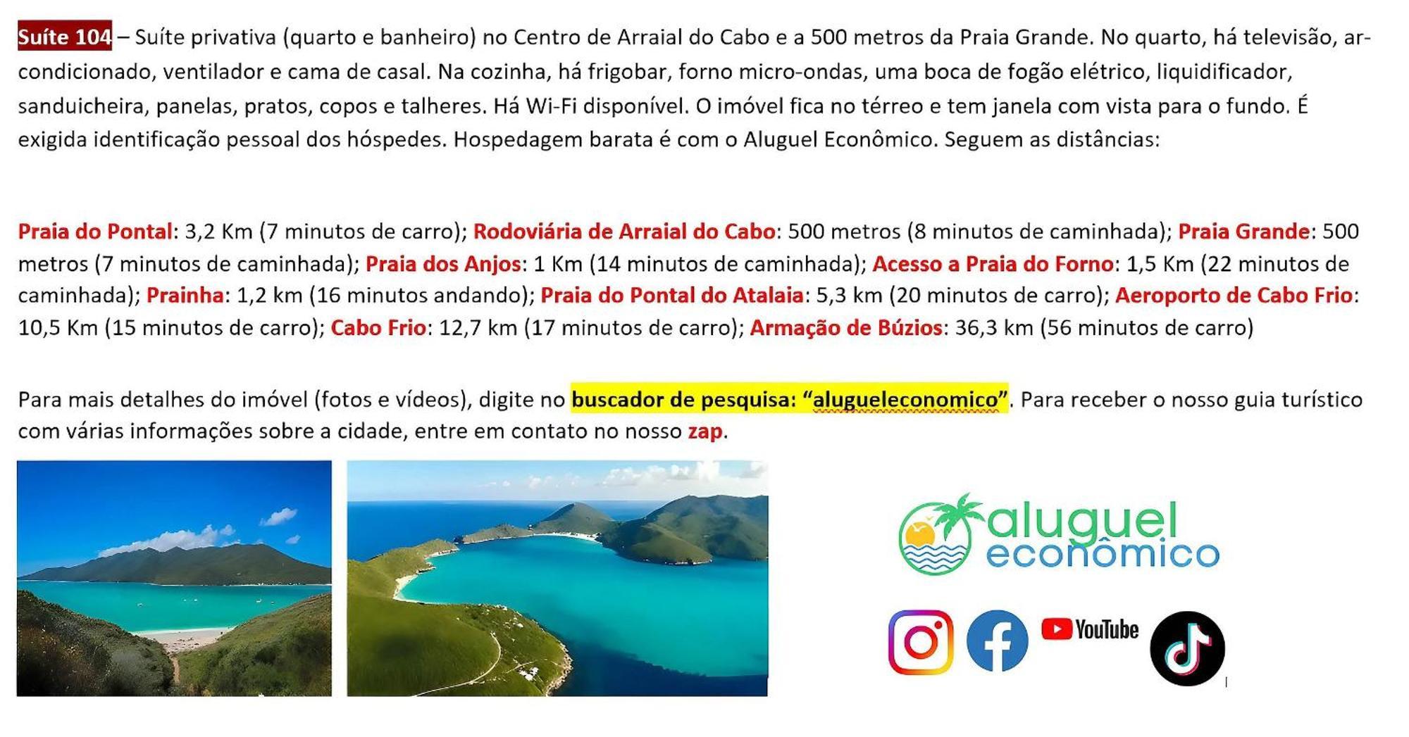 Arraial Do Cabo - Brisas Do Farol - Aluguel Economico Apartment Exterior foto