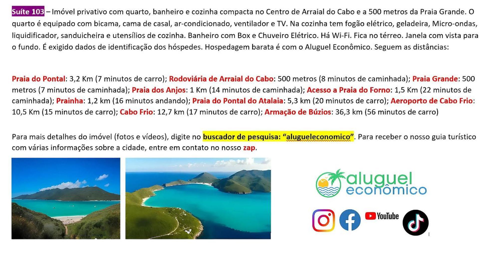 Arraial Do Cabo - Brisas Do Farol - Aluguel Economico Apartment Exterior foto