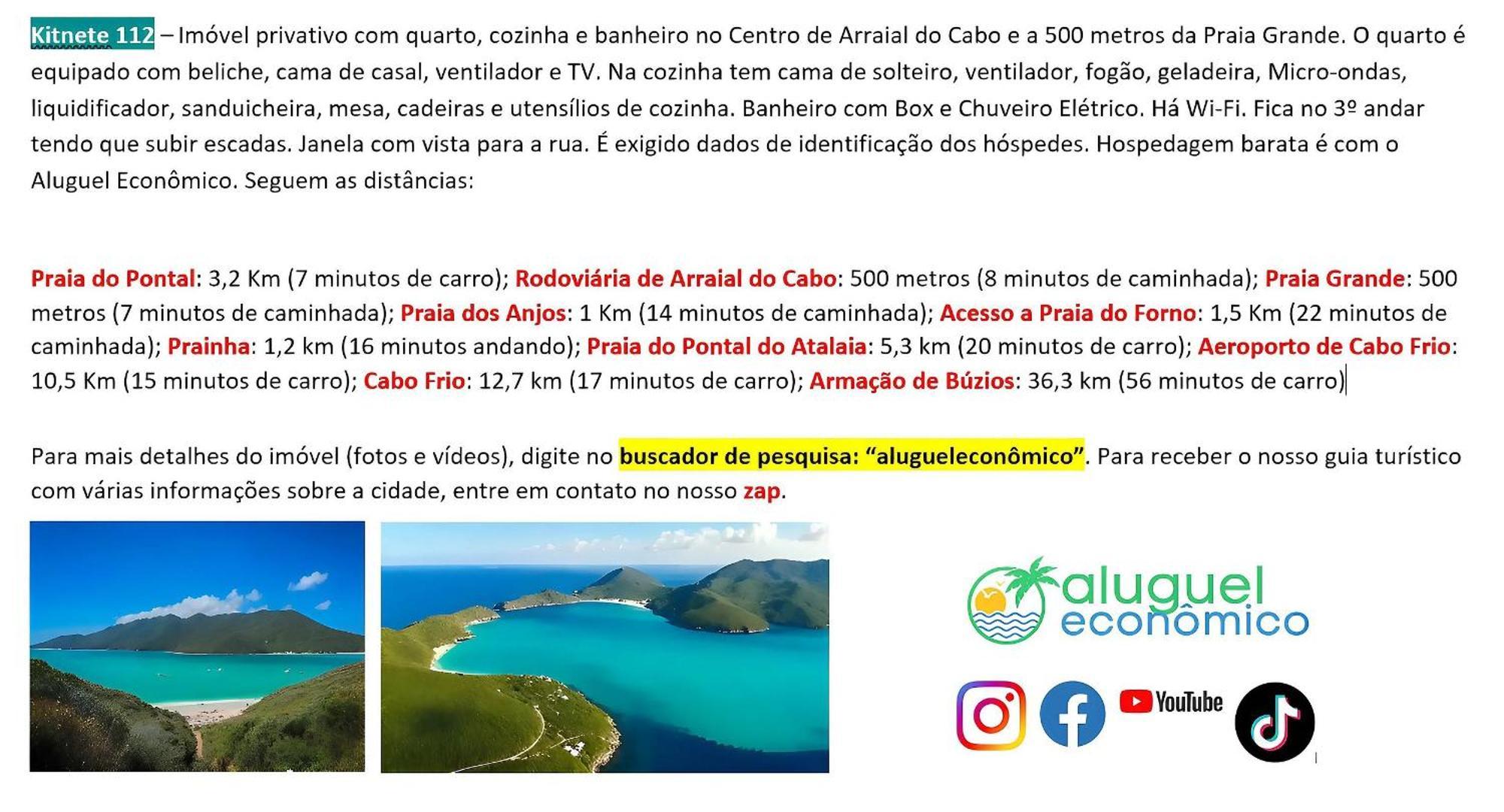 Arraial Do Cabo - Brisas Do Farol - Aluguel Economico Apartment Exterior foto